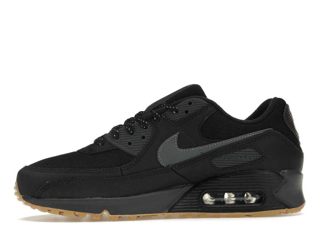 Nike Air Max 90 Black Smoke Grey Gum Reflective