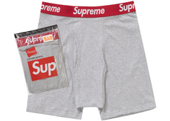 Supreme Hanes Boxer Briefs (2 balenia) Heather Grey