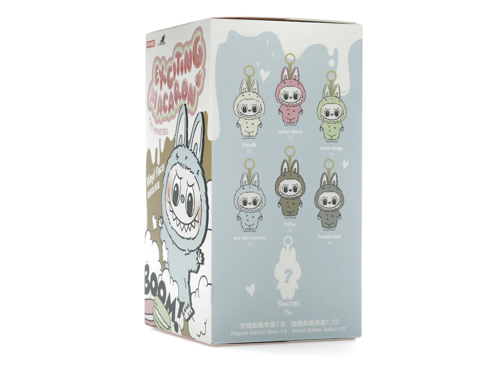 Pop Mart Labubu The Monsters Vzrušujúci Makrónkový Vinylový Plyšový Prívesok Jednotlivý Slepý Box