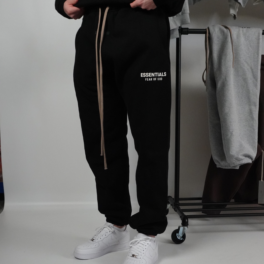 Fear of God Essentials S24 Fleece tepláky Black