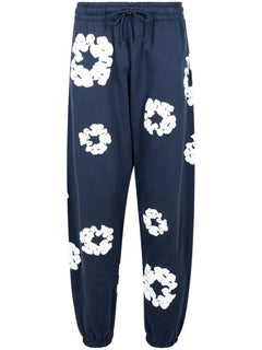 Denim Tears Cotton Wreath Tepláky námornícka/biela