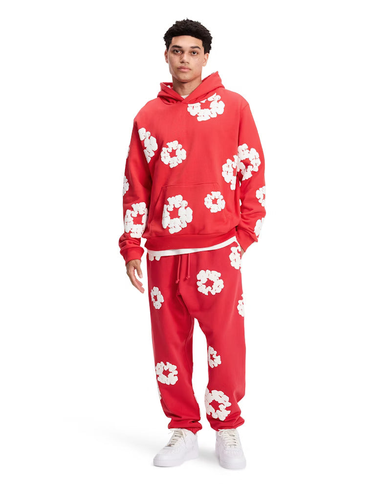 Denim Tears Cotton Wreath Tepláky Red/White