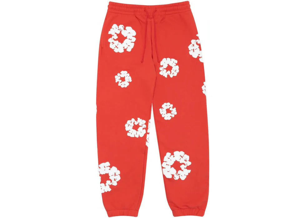 Denim Tears Cotton Wreath Tepláky Red/White