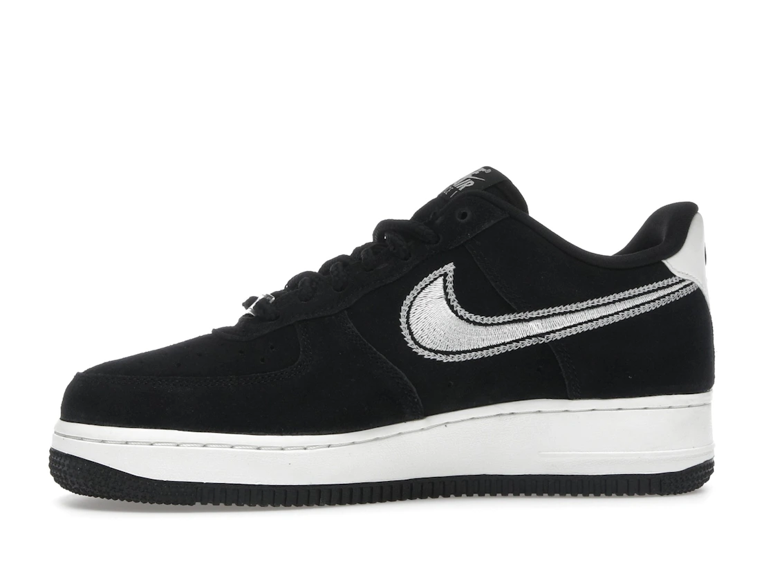Nike Air Force 1 Low '07 LV8 Black Sail Embroidered Swoosh