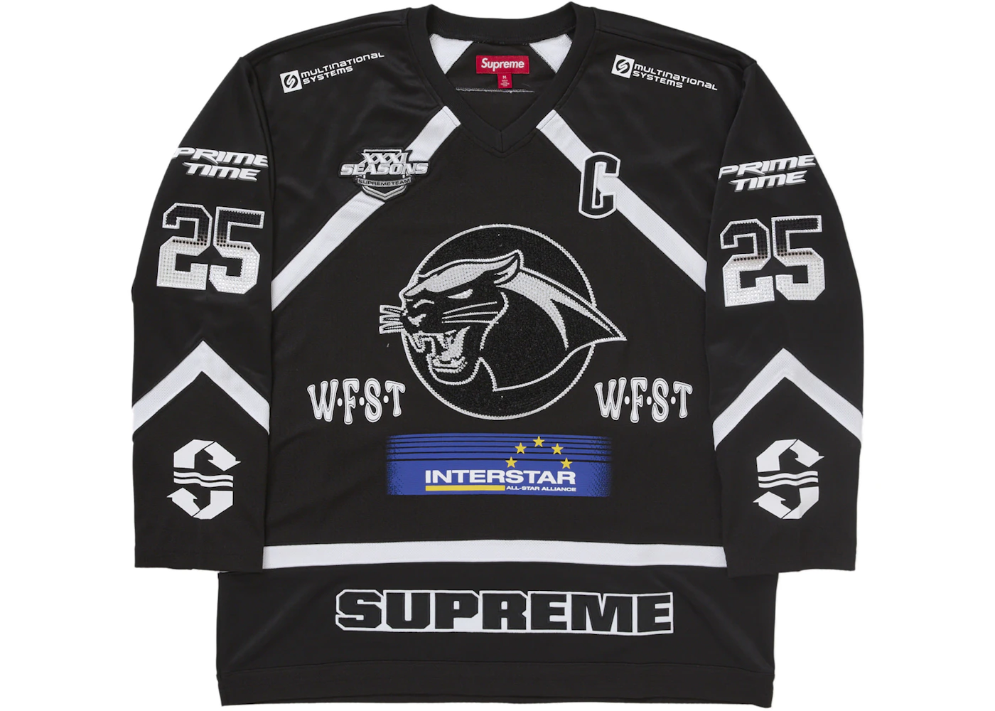 Supreme Rhinestone hokejový dres čierny