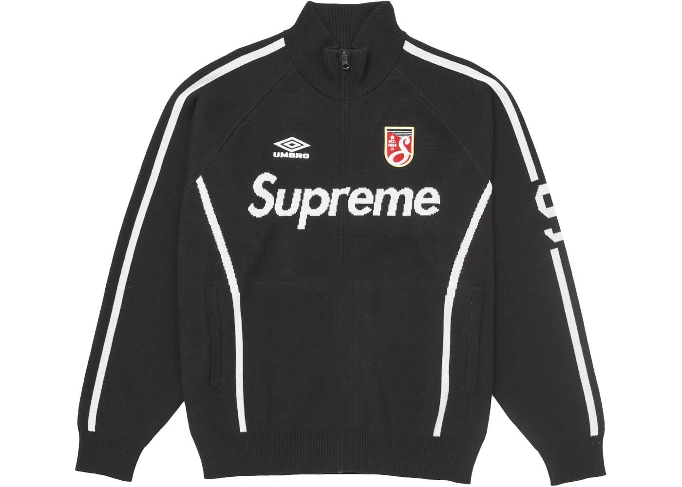 Supreme Umbro mikina na zips čierna