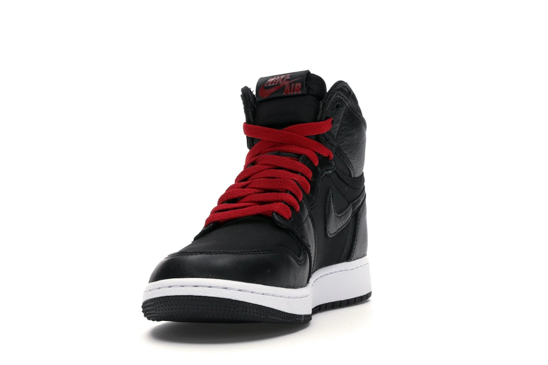 Jordan 1 Retro High Black Satin Gym Red Black (GS)