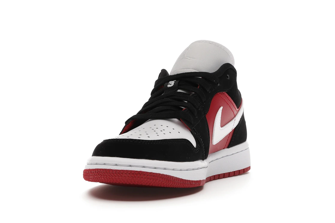 Jordan 1 Low Black White Gym Red (W)