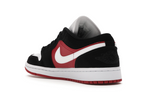 Jordan 1 Low Black White Gym Red (W)