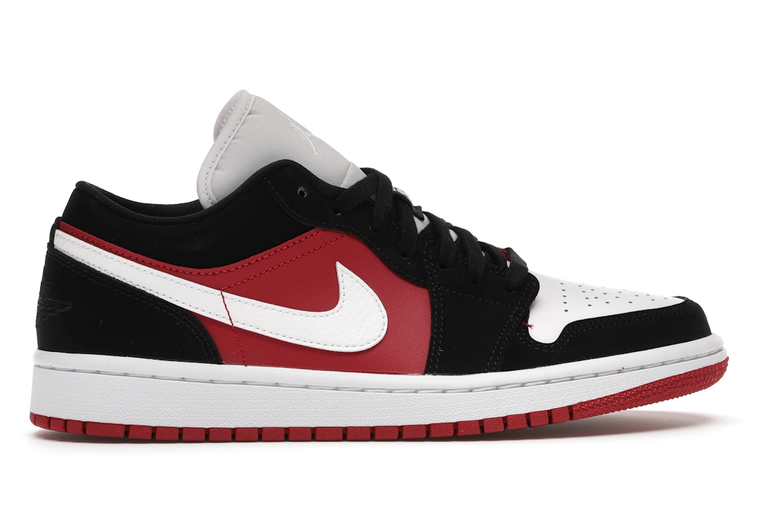 Jordan 1 Low Black White Gym Red (W)