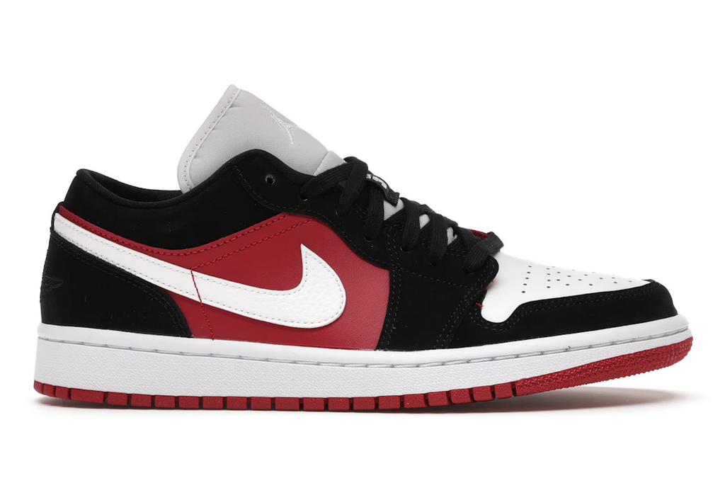 Jordan 1 Low Black White Gym Red (W)