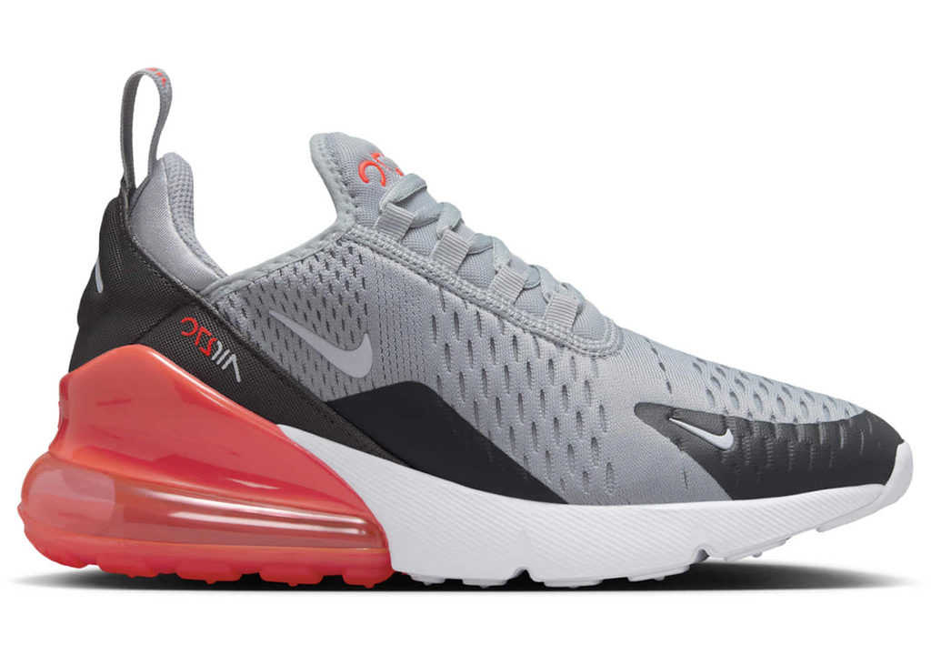 Nike Air Max 270 Wolf Grey Anthracite Bright Crimson White (GS)