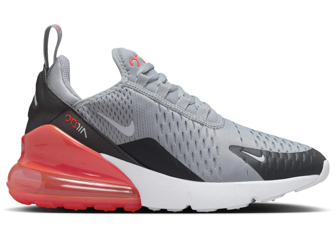 Nike Air Max 270 Wolf Grey Anthracite Bright Crimson White (GS)