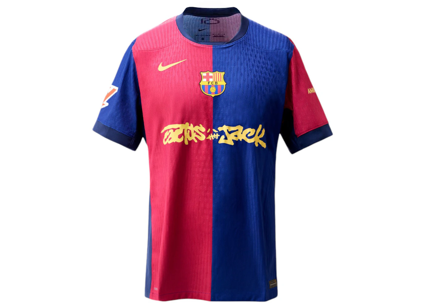 FC Barcelona x Travis Scott Limited Edition Zápasový domáci dres 2024/25 Modrá/Šarlátová