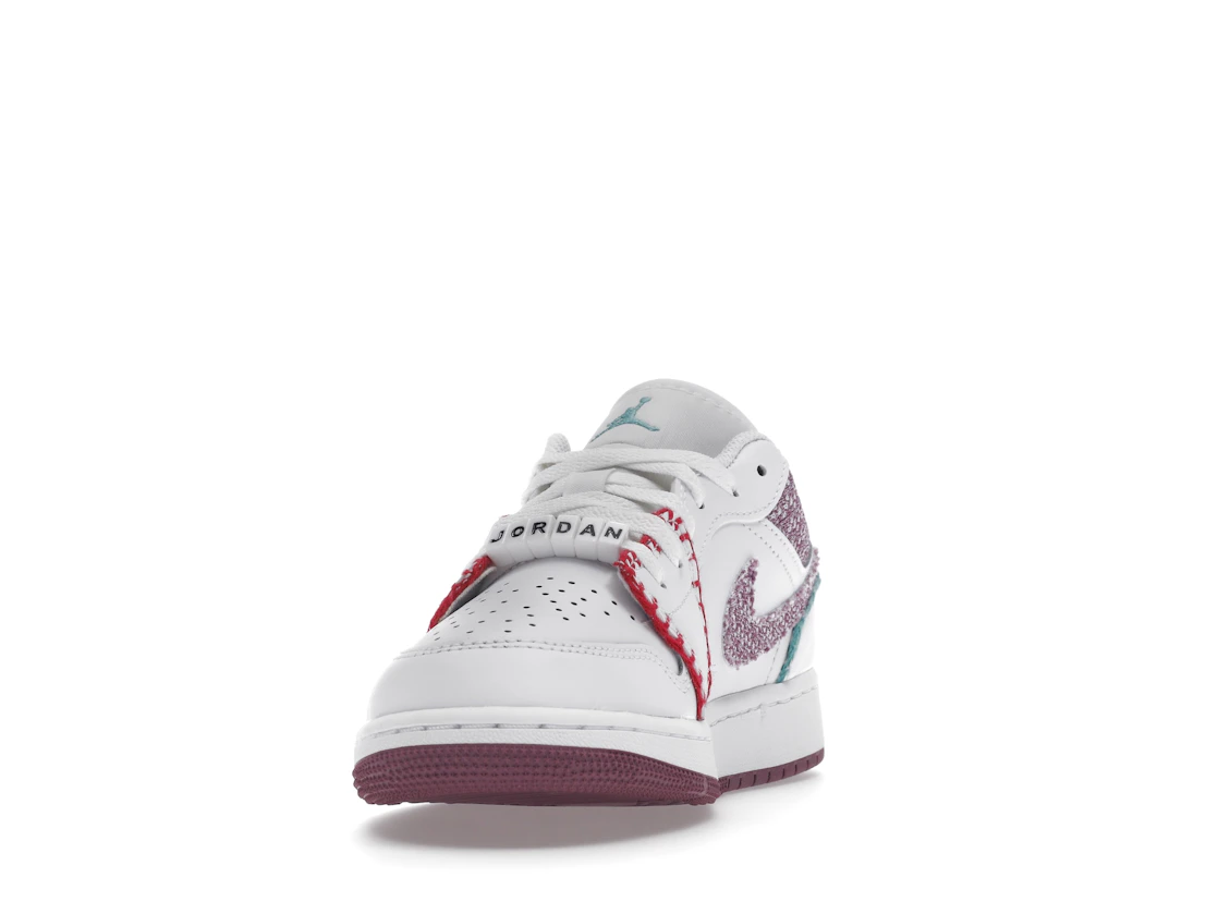 tenisky a boty Air Jordan 1 Low White Light Bordeaux (GS) DM9037-100 ADONIO