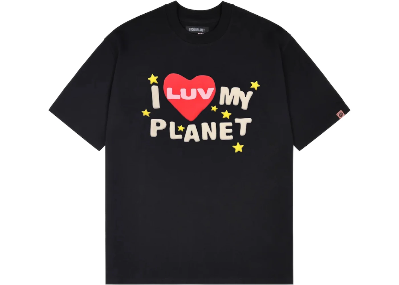 Broken Planet Luv My Planet Tričko Midnight Black