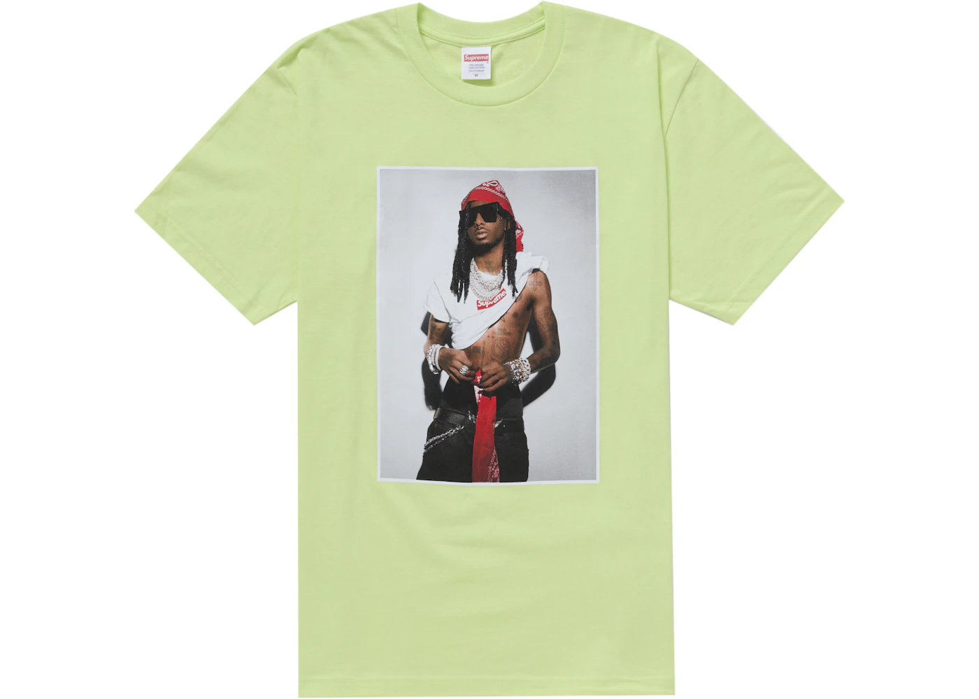 Supreme Playboi Carti Tričko Svetlozelené