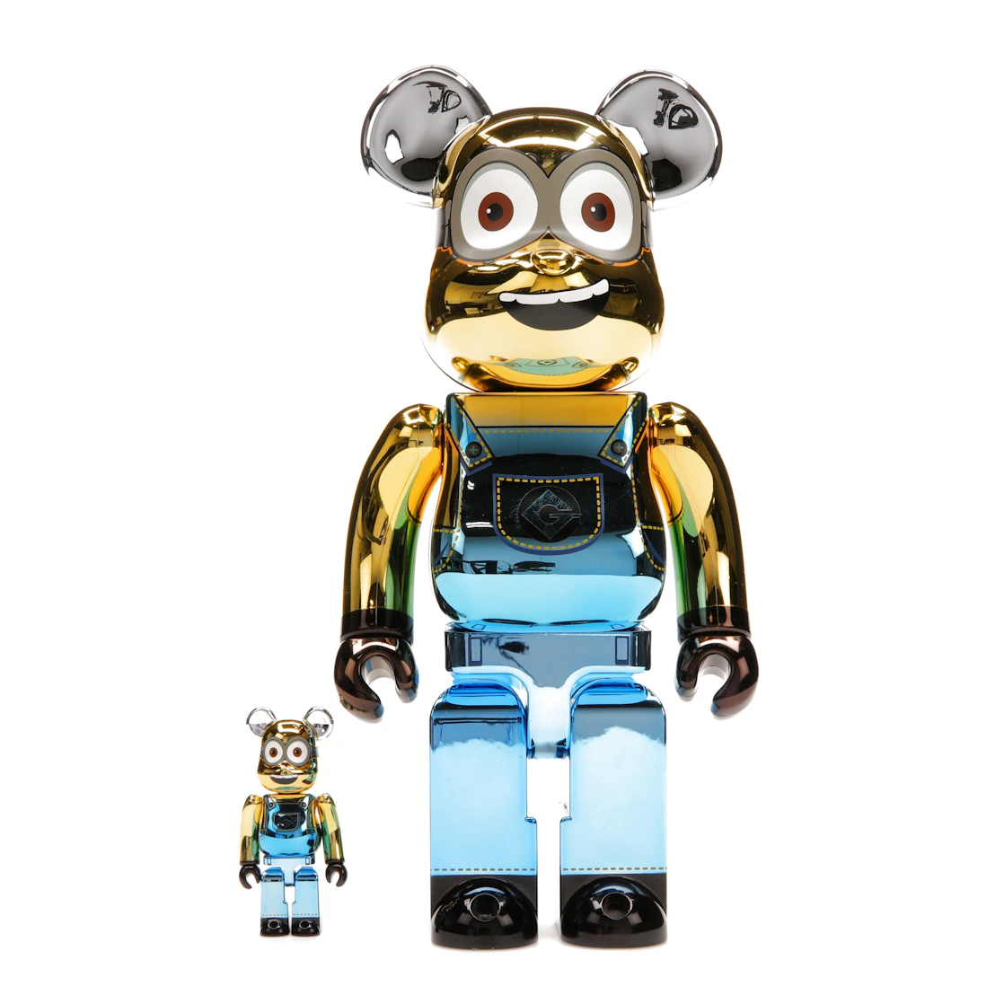 Bearbrick DAVE 100% & 400% Set CHROME Ver.