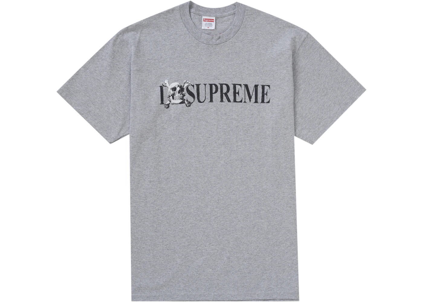 Supreme Skull Tee sivý melír