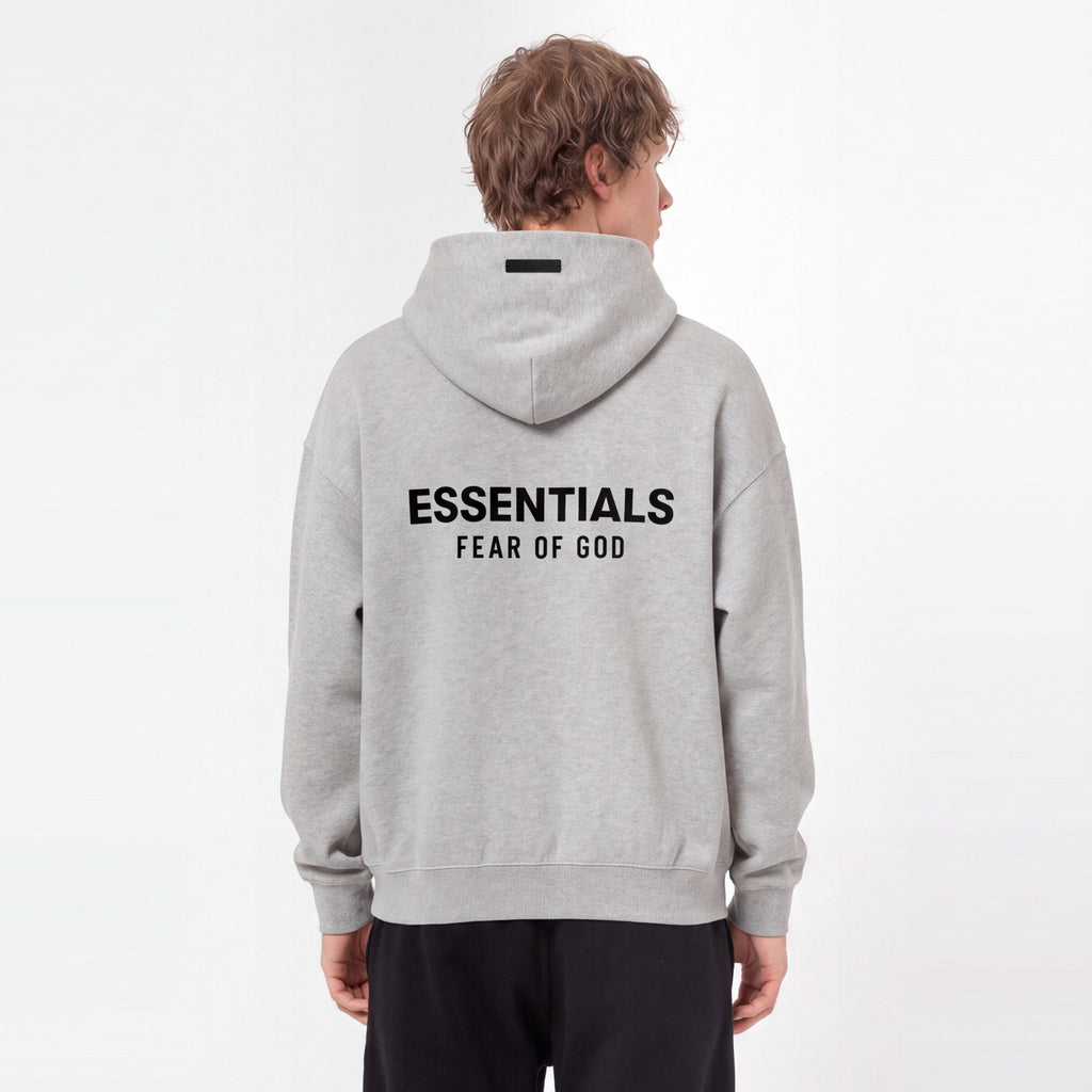 Fear of God Essentials S24 Fleece Hoodie Light Heather Grey 192HO246258F ADONIO
