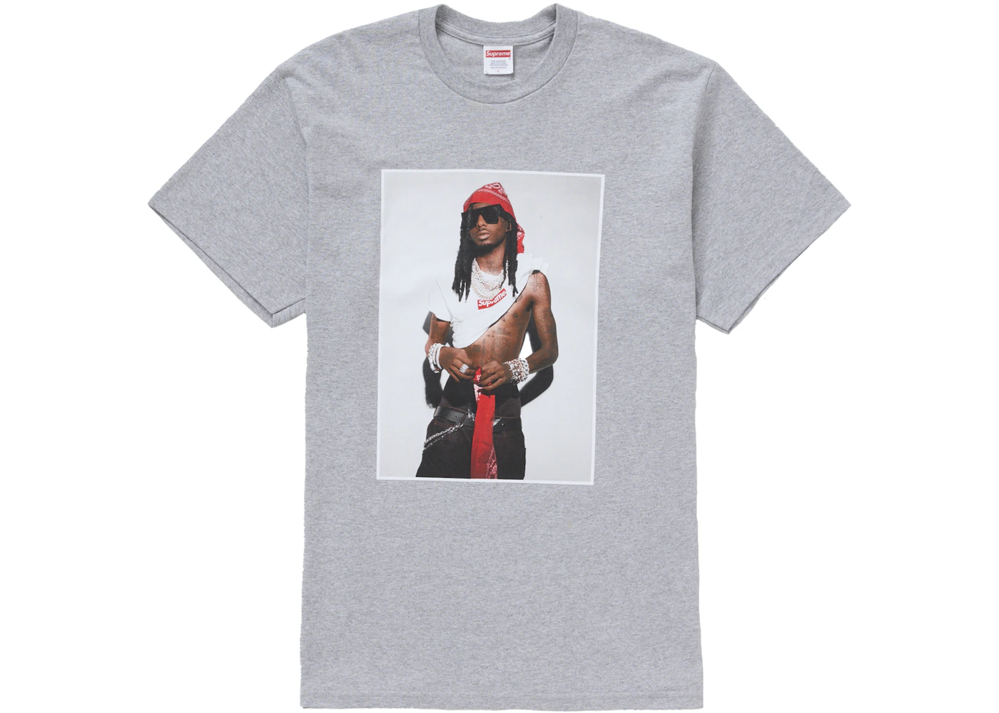 Supreme Playboi Carti Tričko Heather Grey