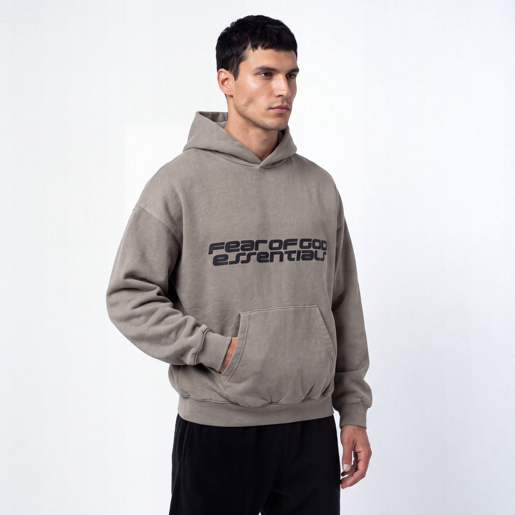 Fear of God Essentials 90s Hoodie Smoke Grey ADONIO