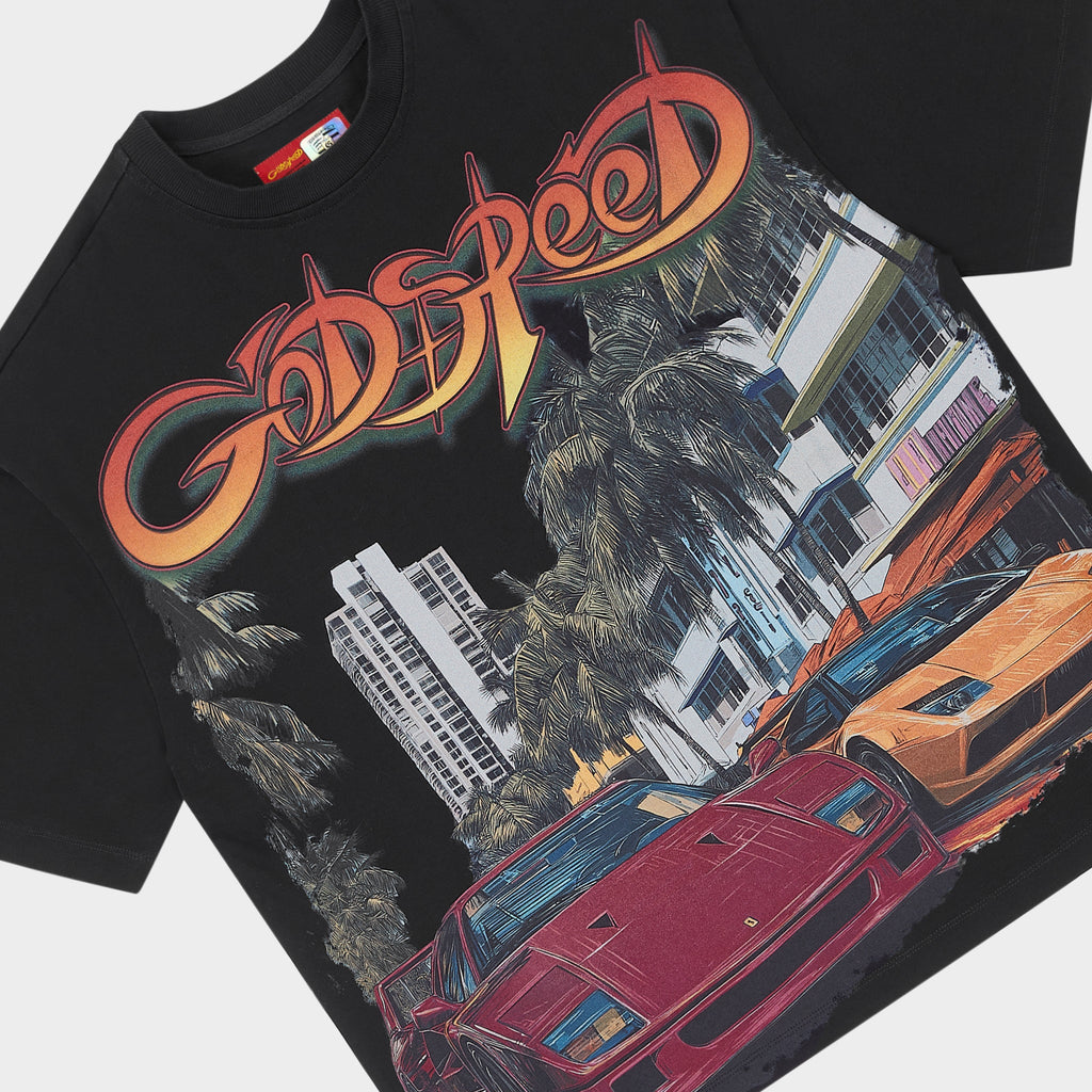 Godspeed South Beach Drive Miami Superrun Tee, Black