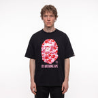 tričko BAPE ABC Camo By Bathing Ape T-Shirt Black/Pink SS25 1L30-110-007 ADONIO