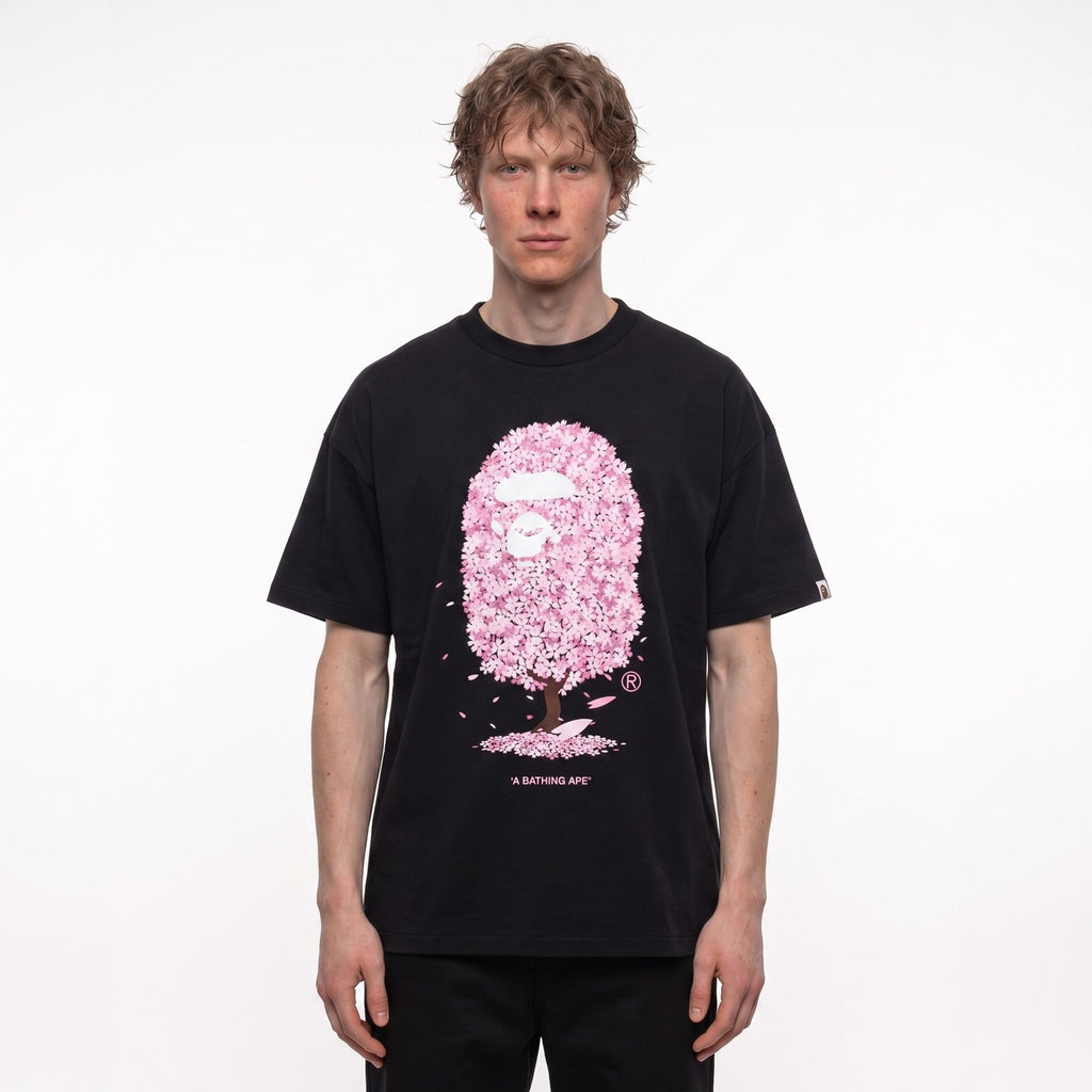 tričko BAPE Sakura T-Shirt Black ADONIO