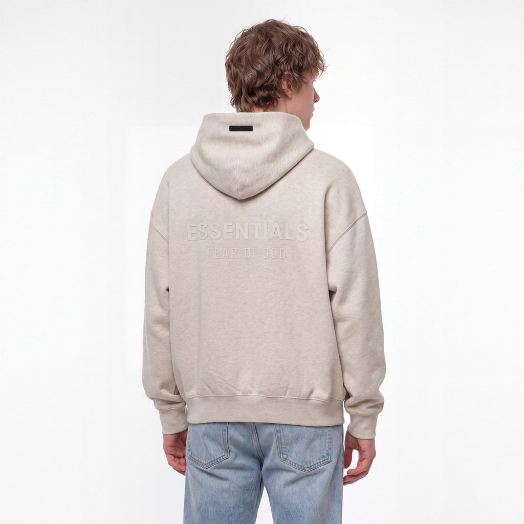 Fear of God Essentials S25 Hoodie Heather Stone ADONIO