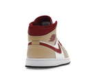 Air Jordan 1 Mid Beige White Red