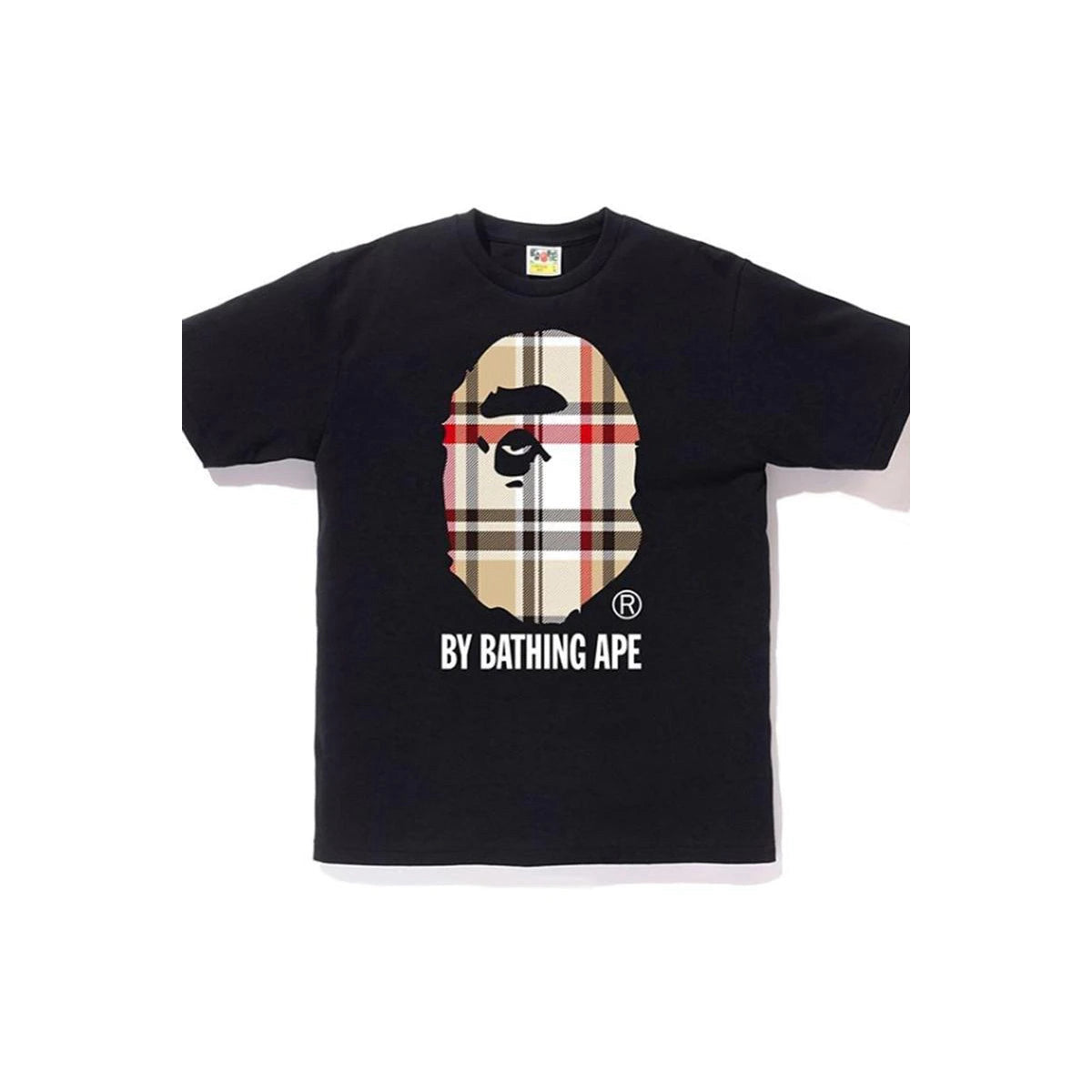tričko BAPE Check by Bathing T-Shirt Black/Beige ADONIO