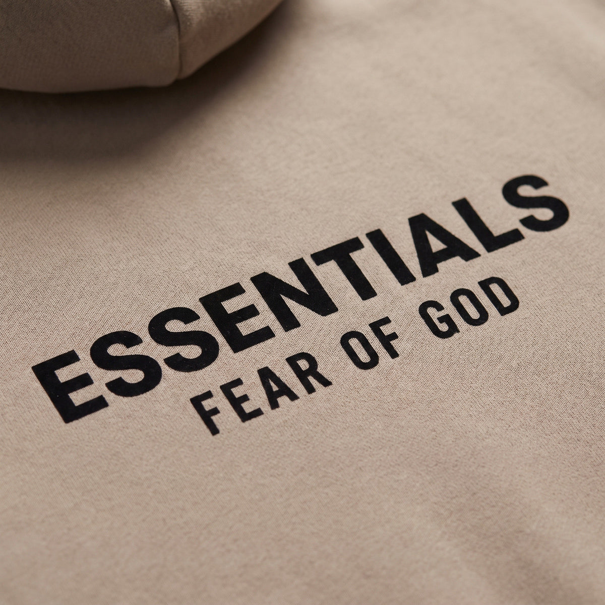 Fear of God Essentials S24 Fleece Hoodie Desert ADONIO