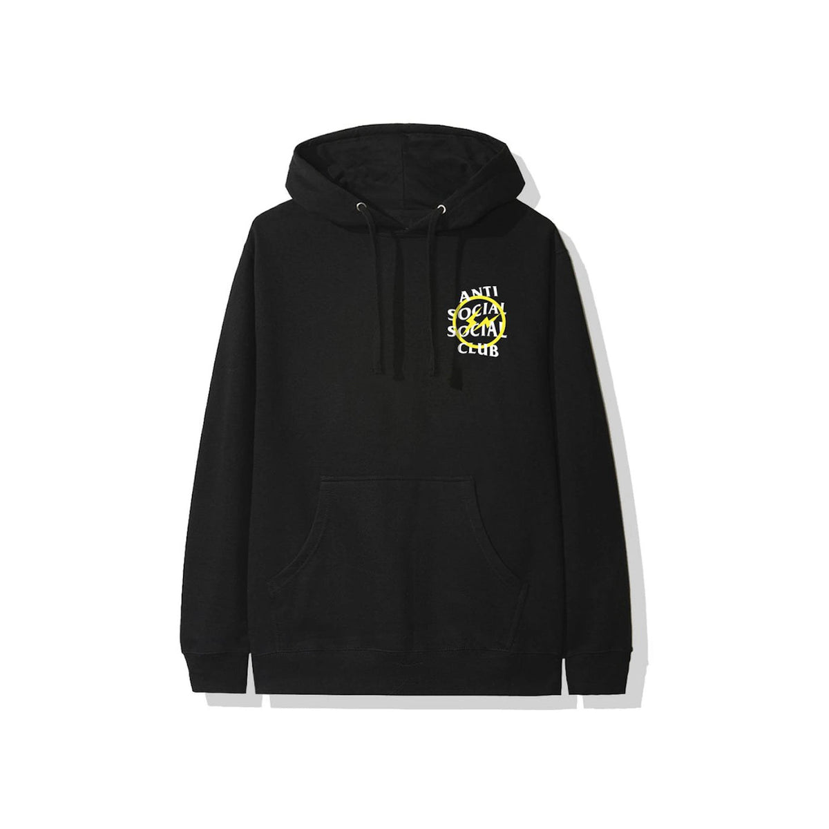 Anti Social Social Club x Fragment Yellow Bolt Hoodie Black ADONIO
