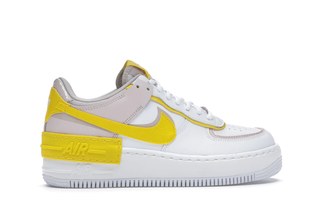 Nike Air Force 1 Low Shadow White Barely Rose Speed Yellow (W)