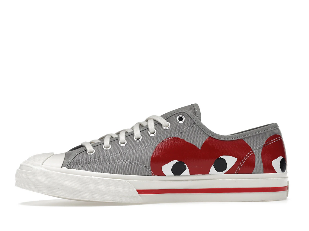 Converse Jack Purcell Comme des Garcons PLAY sivé červené