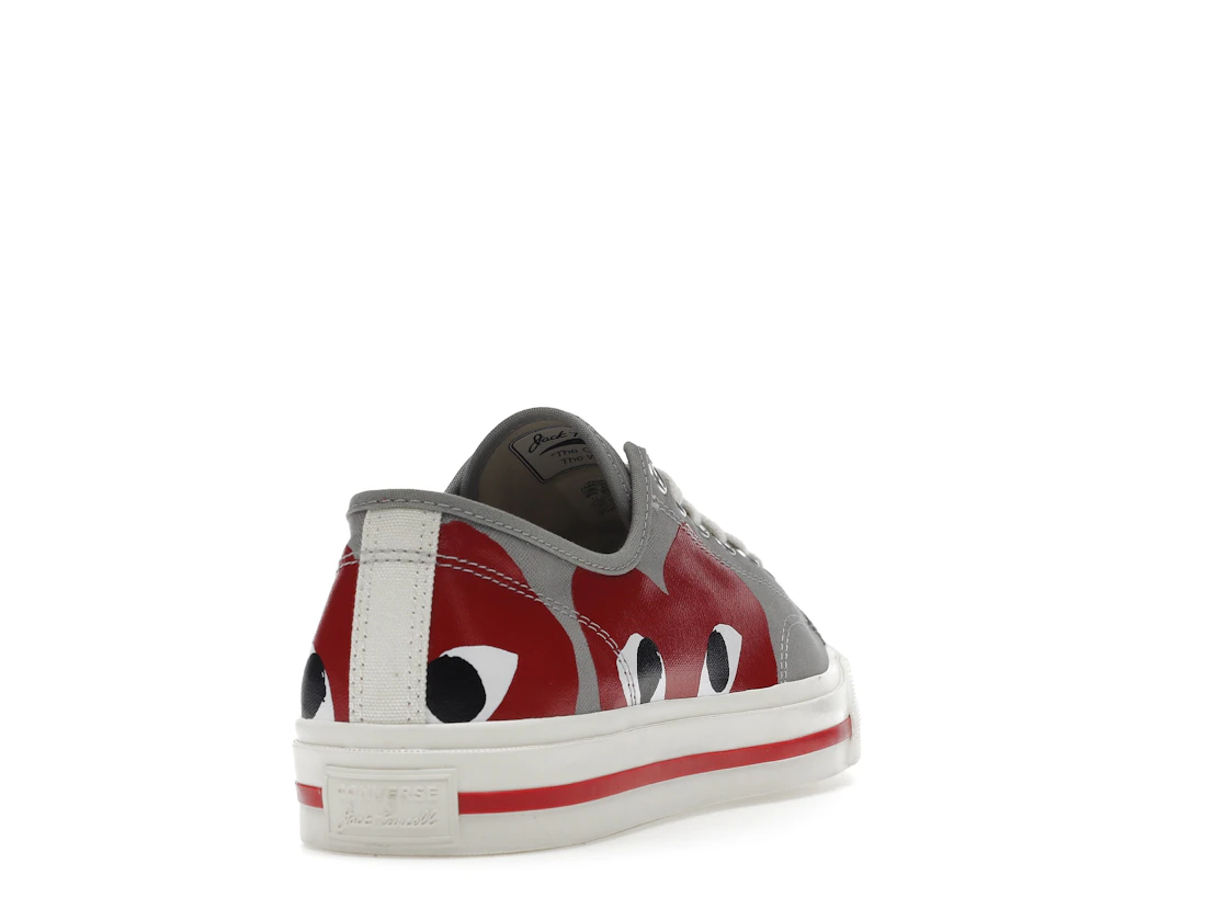 Converse Jack Purcell Comme des Garcons PLAY sivé červené