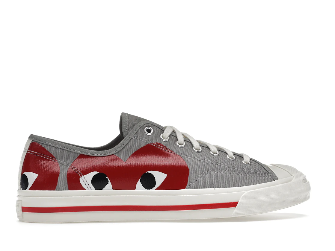 Converse Jack Purcell Comme des Garcons PLAY sivé červené