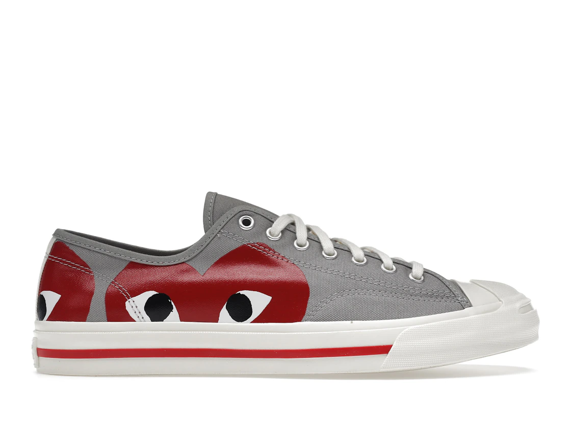 Converse Jack Purcell Comme des Garcons PLAY sivé červené
