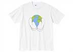 KAWS x Uniqlo Peace For All S/S Grafické tričko (ázijské veľkosti) biele