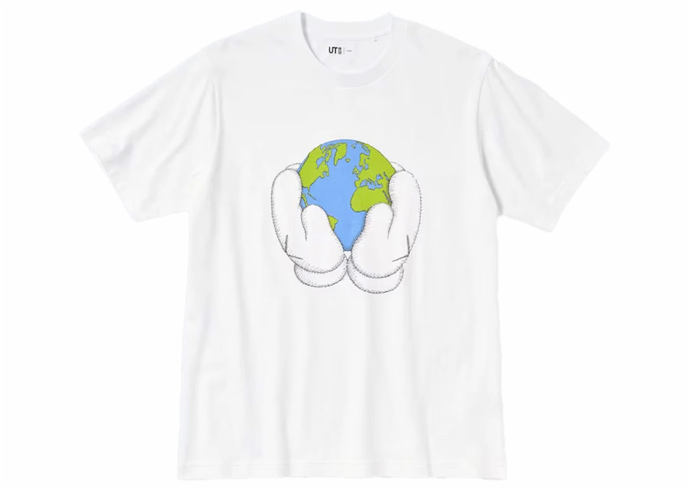 KAWS x Uniqlo Peace For All S/S Grafické tričko (ázijské veľkosti) biele
