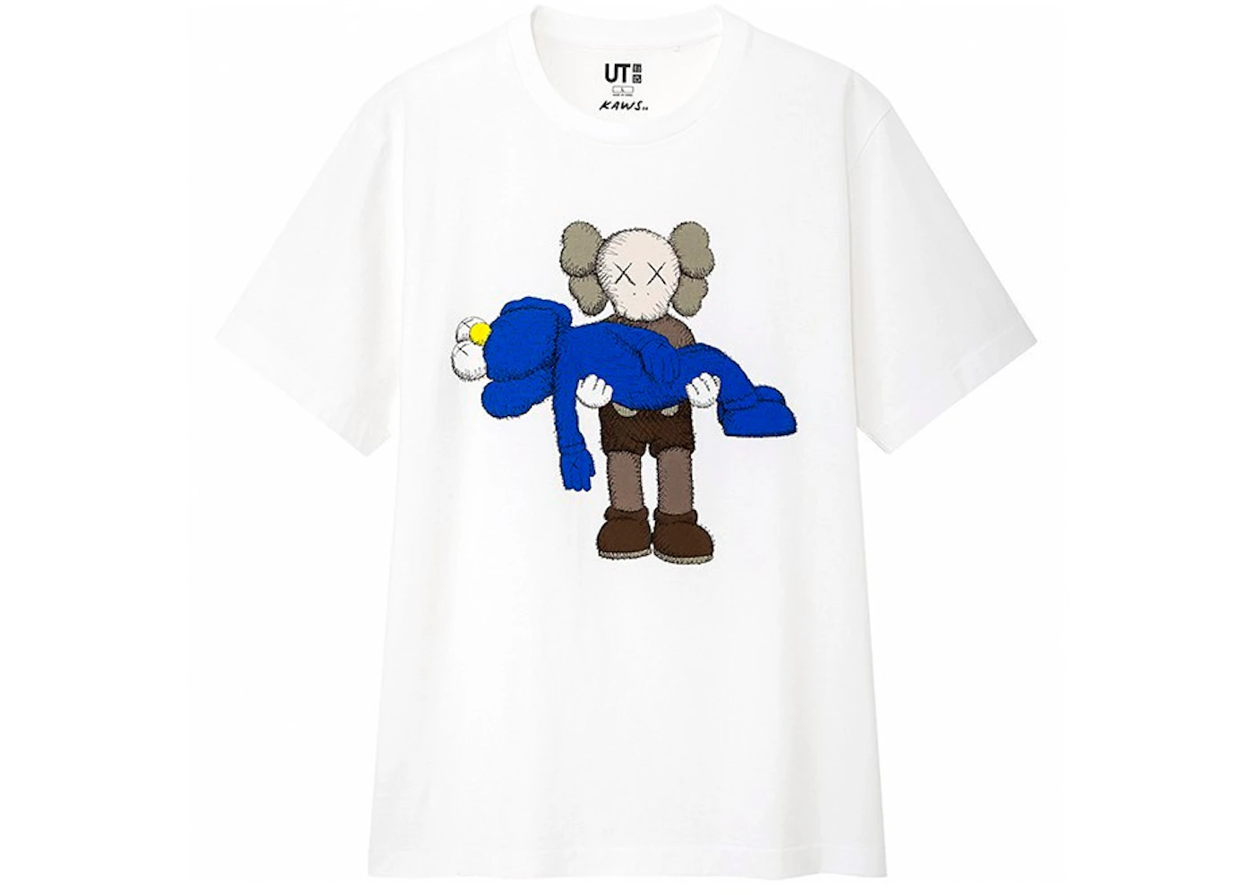 KAWS x Uniqlo Gone Tričko (US Veľkosť) Biele
