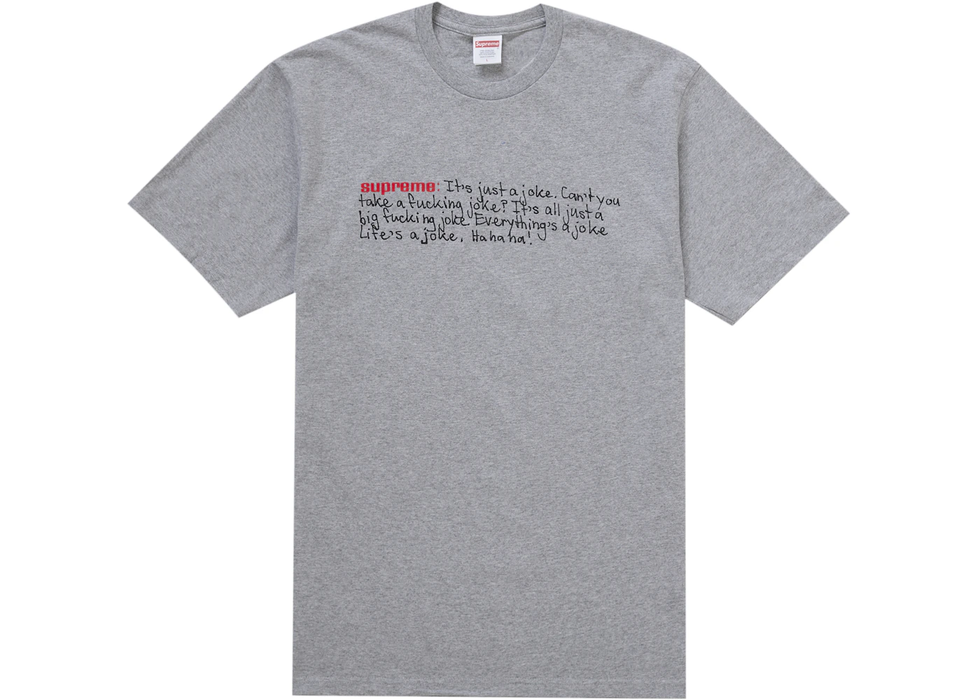 Supreme Joke Tee Heather Grey