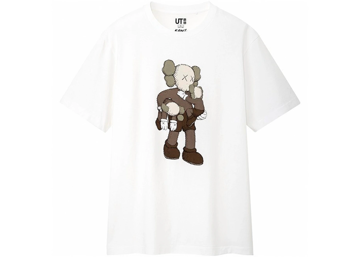KAWS x Uniqlo Clean Slate Tričko (americké číslovanie) biele