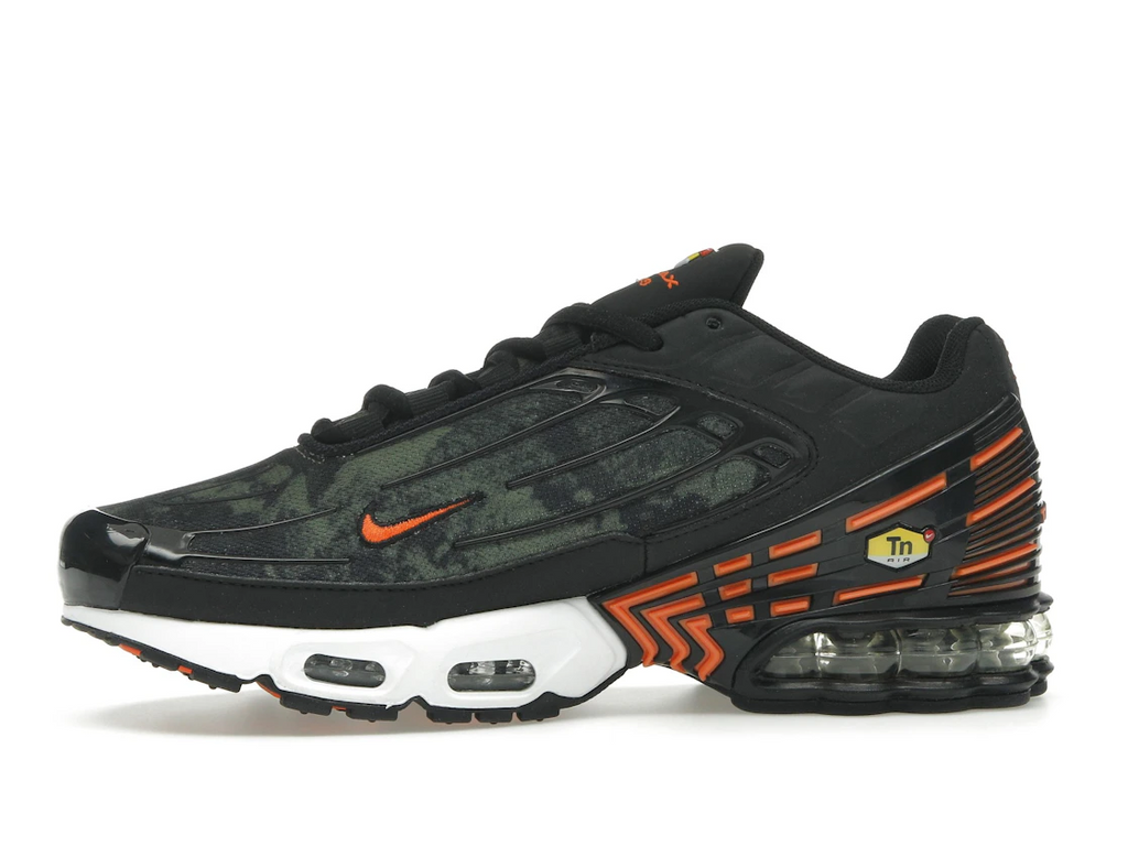 Nike Air Max Plus 3 Camo Medium Olive Safety Orange