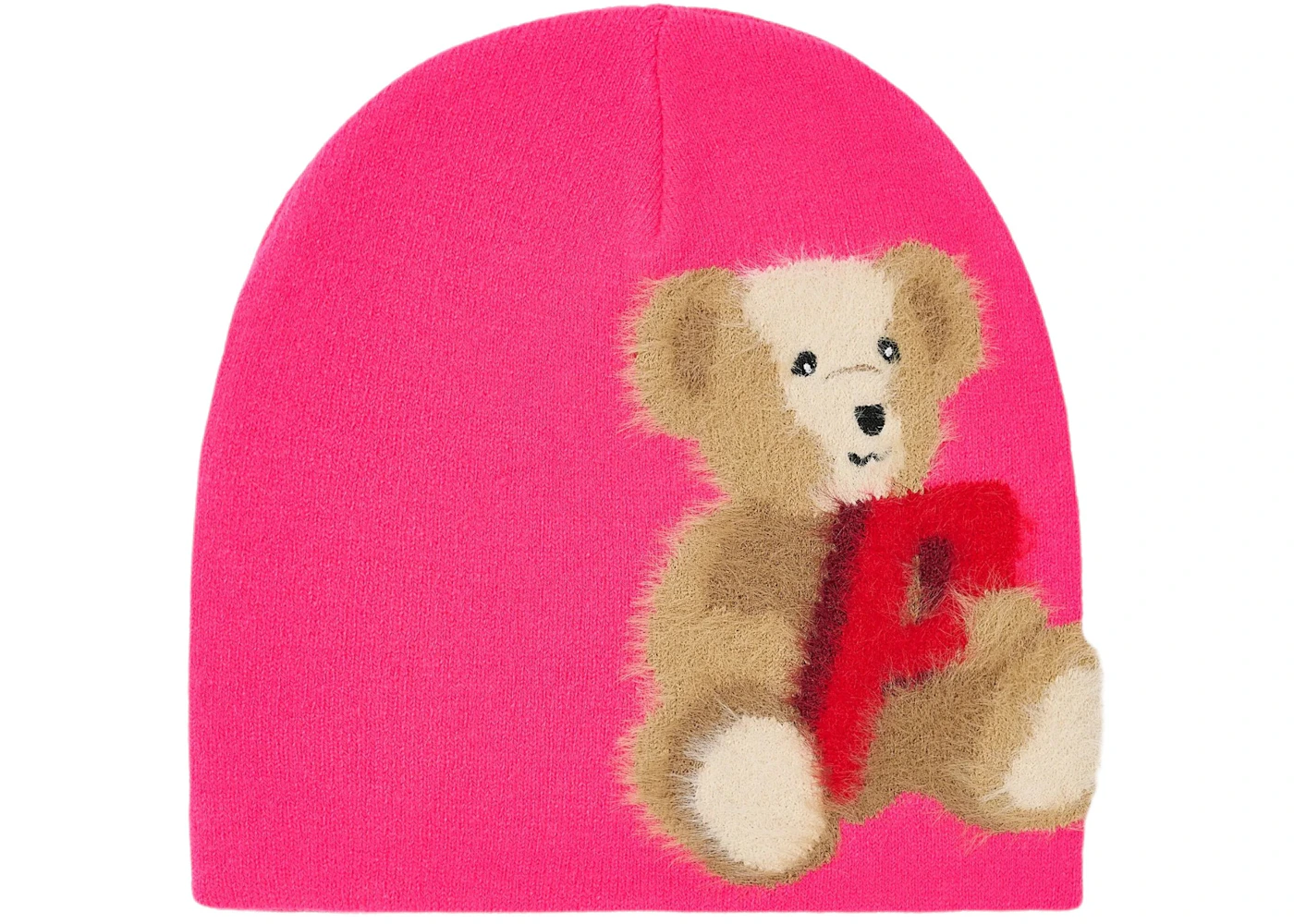 Palace P Bear Nein Cuff Beanie ružová
