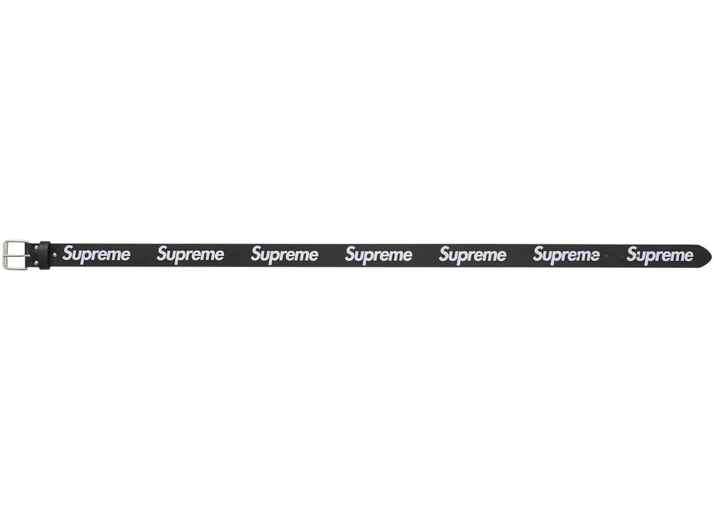 Supreme Repeat Leather Belt (FW25) Black
