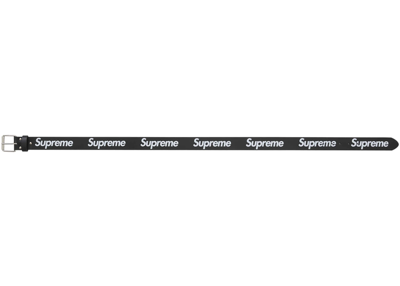 Supreme Repeat Leather Belt (FW25) Black