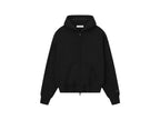 Fear of God Essentials Classic S25 Zip-Up Hoodie Lesklá čierna ako uhoľ