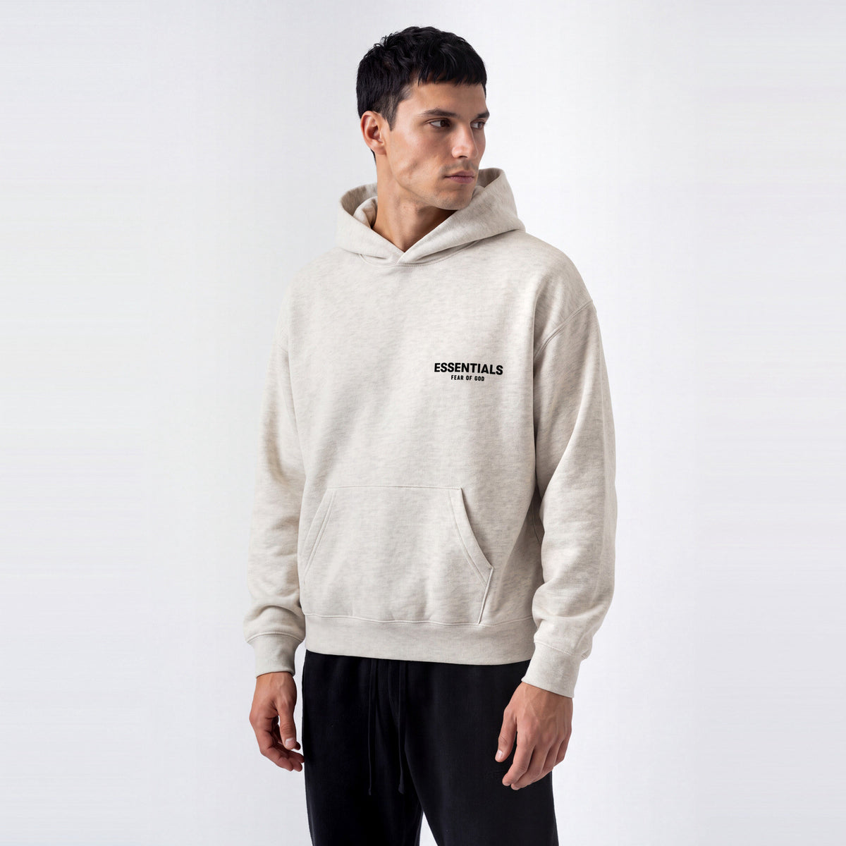 Fear of God Essentials S22 Hoodie Light Oatmeal 192SU224417F ADONIO